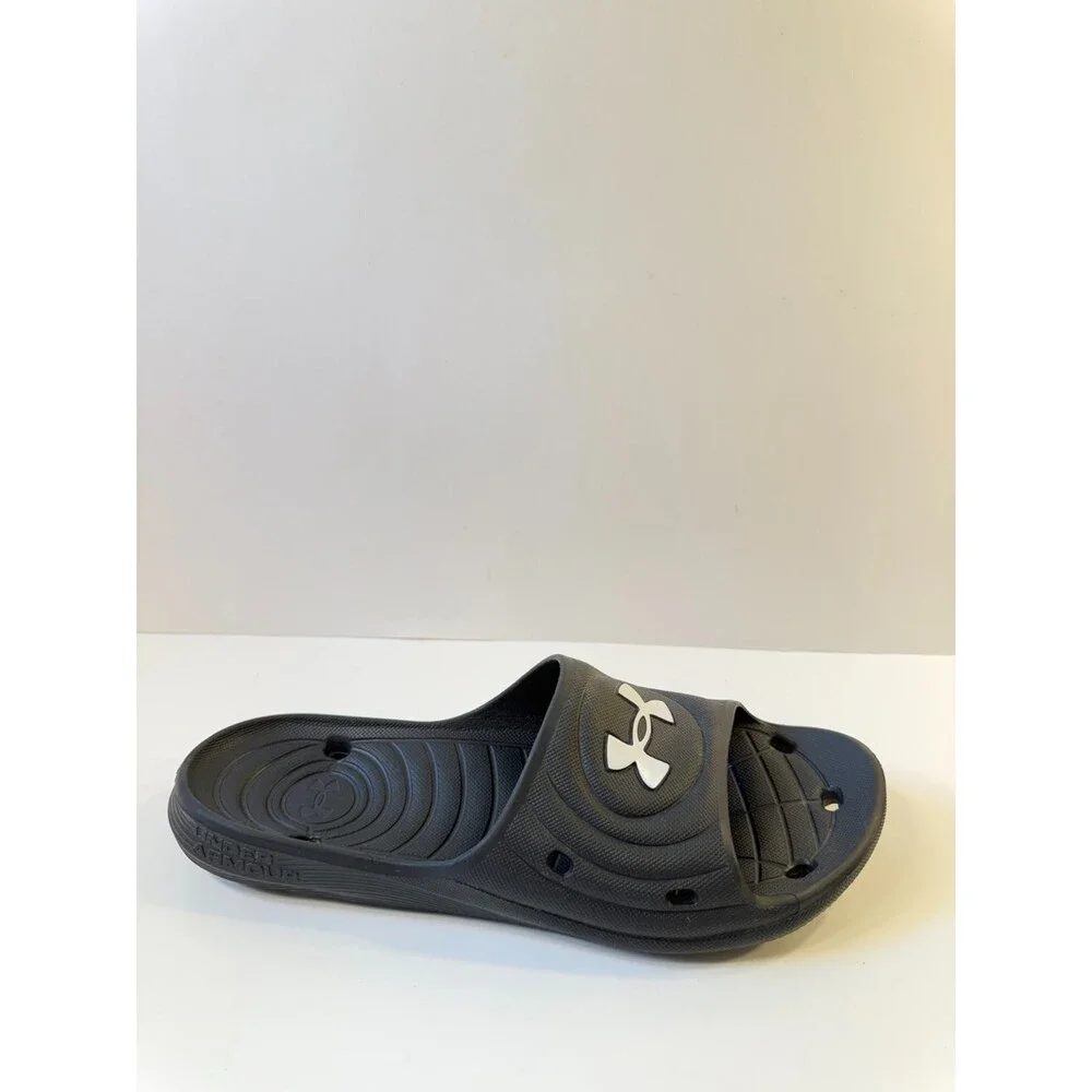 Under Armour Mens Sandals Black White US 10